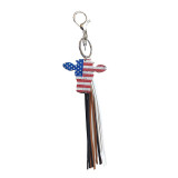 Key chain Western cowboy American Independence Day cactus sunflower tassel key case