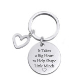 Stainless steel key chain love teacher's day gift