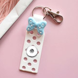 20MM Snaps button jewelry wholesale PVC soft plastic DIY cartoon bow detachable key chain