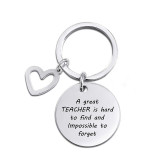 Stainless steel key chain love teacher's day gift