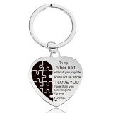 Stainless steel key chain pendant love pendant