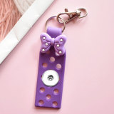 20MM Snaps button jewelry wholesale PVC soft plastic DIY cartoon bow detachable key chain
