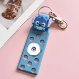 20MM Snaps button jewelry wholesale PVC soft plastic DIY cartoon animal key chain