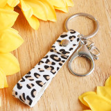 Leopard Zebra Cow Camo Leather Horse Hair Handmade Key Chain Bag Pendant genuine leather