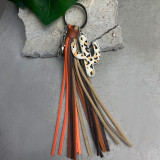 Keychain mixed color Changliu Suxian palm leather bag pendant genuine leather