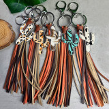 Keychain mixed color Changliu Suxian palm leather bag pendant genuine leather