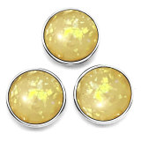 20MM  Colorful shell  Dazzle Resin Cabochon snap button charms