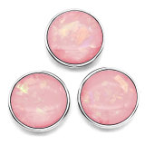 20MM  Colorful shell  Dazzle Resin Cabochon snap button charms