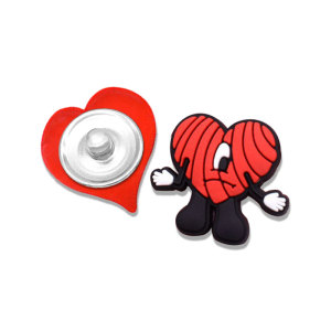 30MM Diy Silicone love  snap button charms