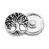 20MM Tree of Life rhinestone Black and white snap button charms