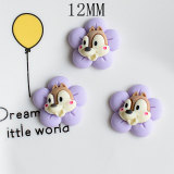 12MM Cartoon resin Mickey Mouse duck squirrel flower diy snap button charms