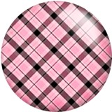 20MM lattice pattern Print glass snaps buttons  DIY jewelry