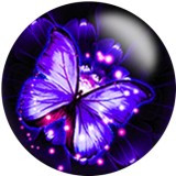 20MM Colorful Butterfly Print glass snaps buttons  DIY jewelry