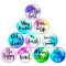 20MM words Smile to life Print glass snaps buttons  DIY jewelry