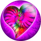 20MM love Print glass snaps buttons  DIY jewelry