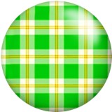 20MM lattice pattern Print glass snaps buttons  DIY jewelry