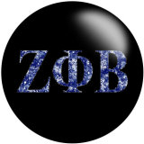 20MM zeta phi beta Print glass snaps buttons DIY jewelry