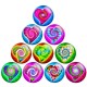 20MM love pattern Print glass snaps buttons  DIY jewelry