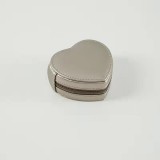 PU leather small heart-shaped jewelry storage box portable earrings earrings jewelry packaging box