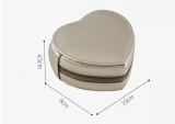 PU leather small heart-shaped jewelry storage box portable earrings earrings jewelry packaging box