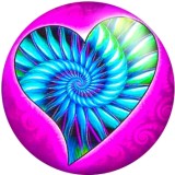 20MM love Print glass snaps buttons  DIY jewelry