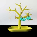 Colored bird tree jewelry rack, key storage rack, household necklace display rack
