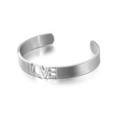 Stainless steel love titanium steel open bracelet Mother's Day Valentine's Day gift