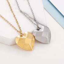 Stainless steel love hollow female cut heart-shaped necklace
