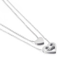 Stainless Steel Love Mother's Day Gift Double Necklace