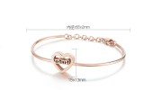Stainless steel mama heart-shaped Mother's Day adjustable bracelet