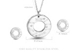Stainless steel Mother's Day gift necklace earring set Mom