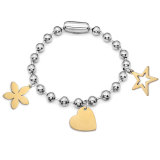 Stainless steel  Angel clover love palm bracelet