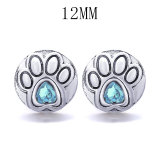 12MM Foot Cat Paw love Snaps button jewelry wholesale