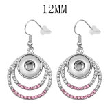 12MM design Rhinestone Metal Earring Snaps button jewelry wholesale