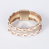 Woven multi-layer leather bracelet
