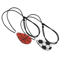 Acrylic Double sided pattern American flag basketball baseball football volleyball black rope necklace pendant