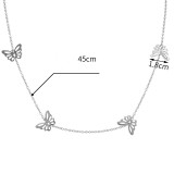 Stainless steel hollow butterfly necklace