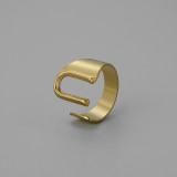 26 letters Stainless steel adjustable  ring