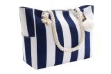 Navy boat wool ball anchor canvas beach travel hand bag swimming suit storage wash bag