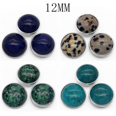 Natural stone is suitable for 12MM snap button charms
