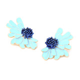 Dripped flower earrings small daisy earrings