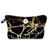 Marbling Makeup Bag Multi-functional Dumpling Storage Wash Bag fit 20mm snaps chunks Snaps button jewelry wholesale