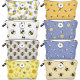 Honeybee print Makeup Bag Multi-functional Dumpling Storage Wash Bag fit 20mm snaps chunks Snaps button jewelry wholesale