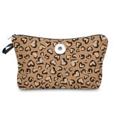 Leopard print Makeup Bag Multi-functional Dumpling Storage Wash Bag fit 20mm snaps chunks Snaps button jewelry wholesale