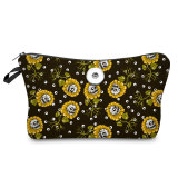 Sunflower Small Daisy Makeup Bag Multi-functional Dumpling Storage Wash Bag fit 20mm snaps chunks Snaps button jewelry wholesale