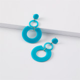Round splicing acrylic earrings