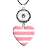 10 styles love resin USA Flag pattern Painted Love shape Metal Pendant  20MM Snaps button jewelry wholesale
