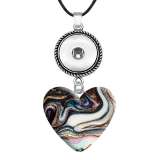 10 styles love resin Pretty pattern Painted Love shape Metal Pendant  20MM Snaps button jewelry wholesale