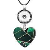 10 styles love resin Green grid  Painted Metal Pendant  20MM Snaps button jewelry wholesale