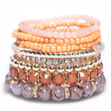 Multi-layer Bohemian bracelet glass beads bracelet